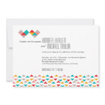 Hochzeit mit farbenfrohen geometrischen Dreieckssc