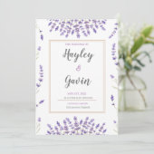 Hochzeit mit Floral English Country Einladung (Stehend Vorderseite)