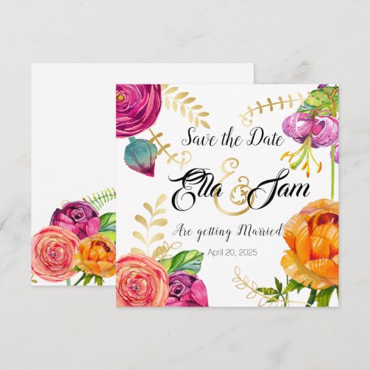 Hochzeit mit floralem Spaß (Vorne/Hinten)