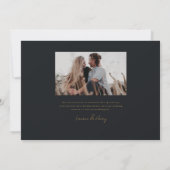 Hochzeit mit floralem Wappen Save The Date (Rückseite)