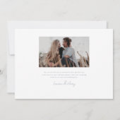 Hochzeit mit floralem Wappen Save The Date (Rückseite)