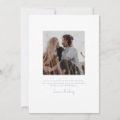 Hochzeit mit floralem Wappen Save The Date (Rückseite)