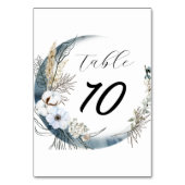 Hochzeit mit floralen Aquarellen Tischnummer (Rückseite)