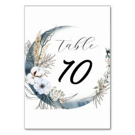 Hochzeit mit floralen Aquarellen Tischnummer