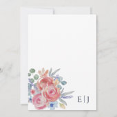 Hochzeit mit floralen Rose Einladung (Rückseite)