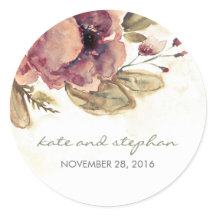 Hochzeit mit floralen Watercolor