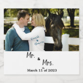 Hochzeit mit Foto Bierflaschenetikett (Einzelnes Label)