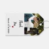 Hochzeit mit Foto Geschenkanhänger (Vorderseite (Horizontal))