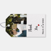 Hochzeit mit Foto Geschenkanhänger (Rückseite Horizontal)