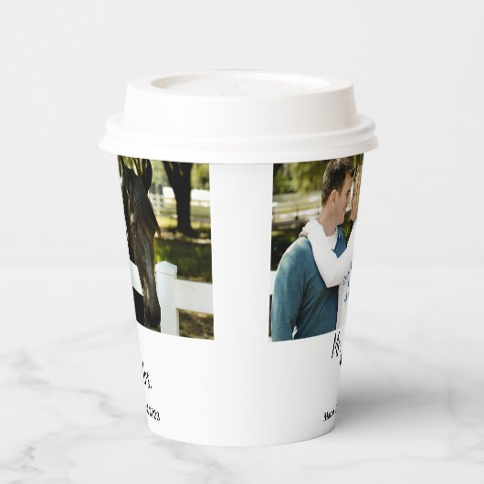 Hochzeit mit Foto Pappbecher (Links)