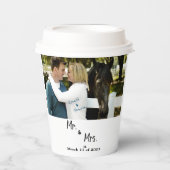 Hochzeit mit Foto Pappbecher (Vorderseite)