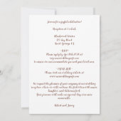 Hochzeit mit gehobener Flora Einladung (Rückseite)