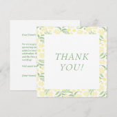 Hochzeit mit gelber Blüte dank Karte (Vorne/Hinten)