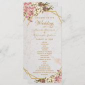 Hochzeit mit geometrischem Marmor und Orchideen Programm (Vorne/Hinten)