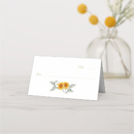 Hochzeit mit Gold Floral Platzkarte