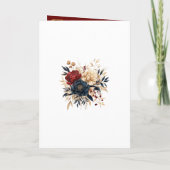 Hochzeit mit Gold, Navy Blue und Burgund Programm (Rückseite)