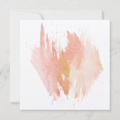 Hochzeit mit Gold und Rosa Einladung (Rückseite)