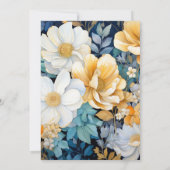 Hochzeit mit Gold und Weiß Einladung (Rückseite)