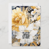 Hochzeit mit Gold und Weiß Einladung (Rückseite)