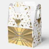 Hochzeit mit Gold und Weiß Geschenkschachtel (Geöffnet)