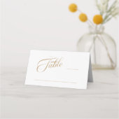 Hochzeit mit Gold & White Romantic Classic Typogra Platzkarte (Vorderseite)