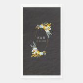 Hochzeit mit goldfarbenem Türkis Serviette (Vorderseite)