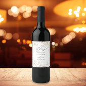 Hochzeit mit goldgelber Blüte Weinetikett