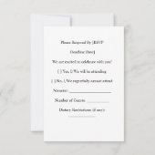 Hochzeit mit Golfball auf Grün RSVP Karte (Rückseite)