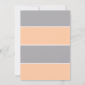 Hochzeit mit grauem Farbblock Pfirsichfarben speic Save The Date (Rückseite)