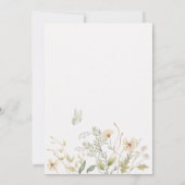 Hochzeit mit grauweißer Wildblumen Einladung (Rückseite)