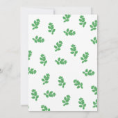 Hochzeit mit grünem Leaf Canopy Einladung (Rückseite)