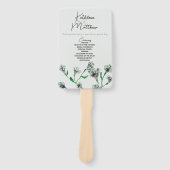 Hochzeit mit grüner Flora Fächer (Vorderseite)