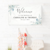 Hochzeit mit hellblauen Blumen Banner (Insitu)