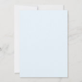 Hochzeit mit hellblauen Eukalyptusblättern Einladung (Rückseite)