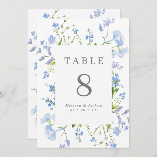 Hochzeit mit hellblauen Rahmen (12x18) (Vorne/Hinten)