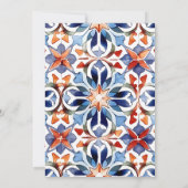 Hochzeit mit hellblauen und schicken Tile Einladung (Rückseite)