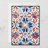 Hochzeit mit hellblauen und schicken Tile Einladung (Rückseite)