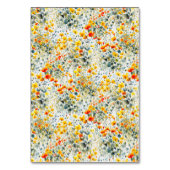 Hochzeit mit heller Flora Tischnummer (Rückseite)