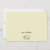 Hochzeit mit hübschem Blumenwasser Save The Date (Rückseite)