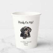 Hochzeit mit Hund Pappbecher (Vorderseite)