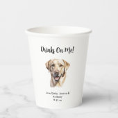 Hochzeit mit Hund Pappbecher (Vorderseite)
