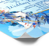 Hochzeit mit illustrierter Blume Poster (Ecke)