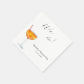 Hochzeit mit Liebe auf den ersten Spritz Serviette (Ecke)