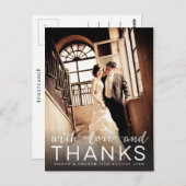 Hochzeit mit Liebe & dank Foto Postkarte (Vorne/Hinten)