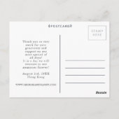 Hochzeit mit Liebe & dank Foto Postkarte (Rückseite)