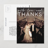 Hochzeit mit Liebe & dank Foto Postkarte (Vorne/Hinten)
