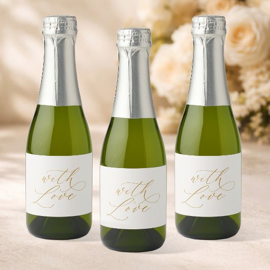 Hochzeit mit Liebe Schaumweinetikett