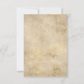 Hochzeit mit lila Blauer und Goldflorale RSVP Karte (Rückseite)