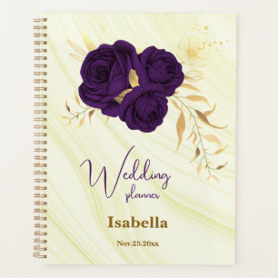 Hochzeit mit lila Goldmarmor Planer