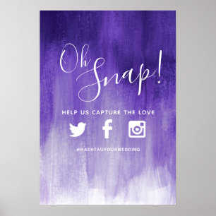 Hochzeit mit lila moderner Kunst Poster